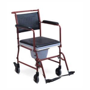 Commode on Wheels Taxi with footrests