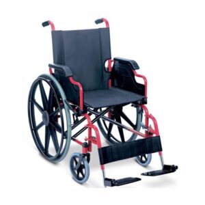 Wheelchair fold w rem arm ft rest 18in wMag wheels
