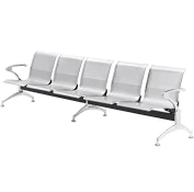 Five Seater Airport Chair Silver
